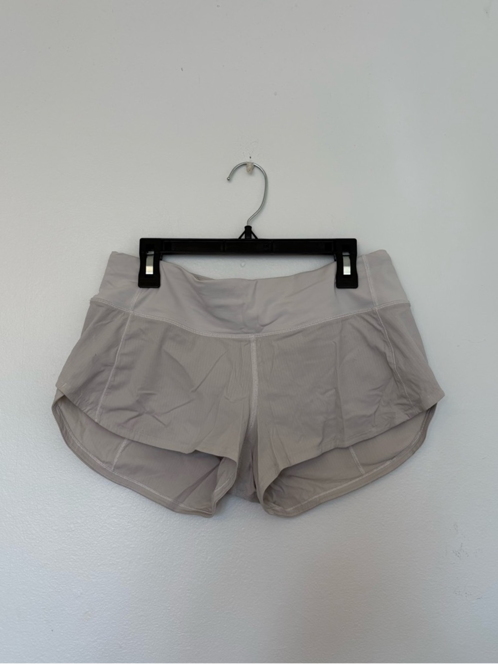 Lululemon white speed up shorts. Size 4.